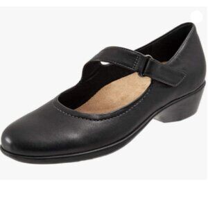 YDN Black Retro Rounded Toe Low Heel Mary Janes Pump Comfort Slip On Shoes